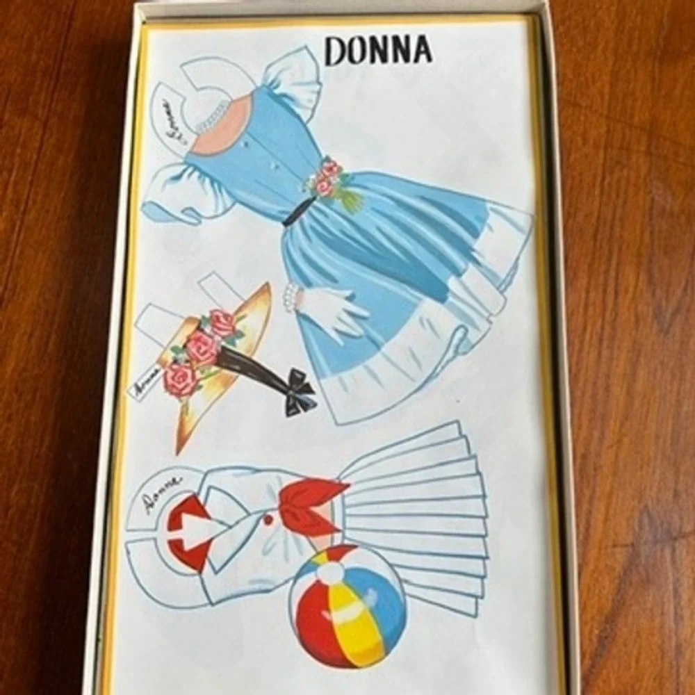 Lowell Vintage 7-in-1 Paper Doll Changeable Faces Costumes Retro Toy Boxed Set